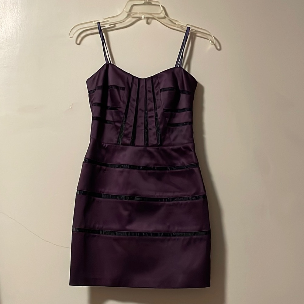 BCBGeneration Purple Strapless Dress Size 0